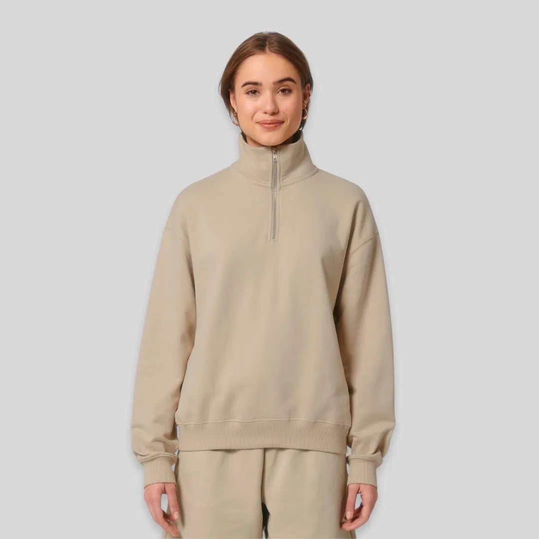 blødt. - Oversized Quarter Zip Sweatshirt