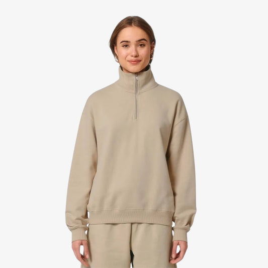 blødt. - Oversized Quarter Zip Sweatshirt